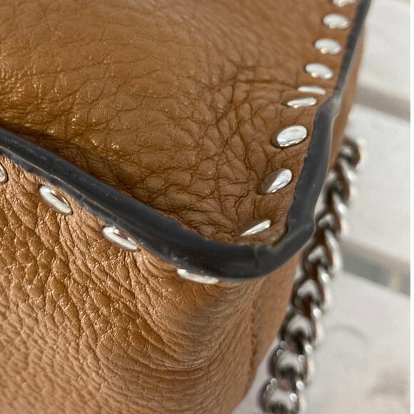 MICHAEL KORS, SMALL BROWN LEATHER CROSSBODY BAG (ASIS) - Picture 6 of 16